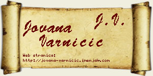 Jovana Varničić vizit kartica